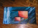 "Cascade": huile sur bois appret